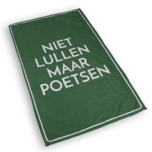 Handoek Niet lullen maar poetsen