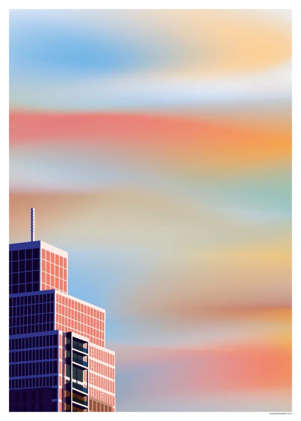 Artprint Studio Rashkov - Zalmhaventoren - Indie skies serie